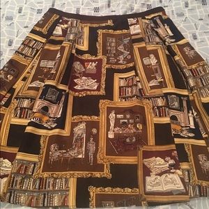 J. Crew silk library skirt